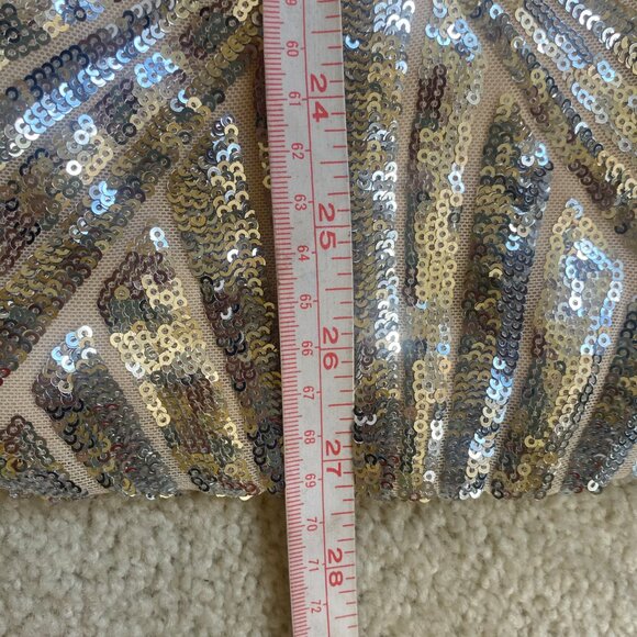 LULUS Lost In Your Eyes Silver Sequin Bodycon sz M. - Picture 9 of 10